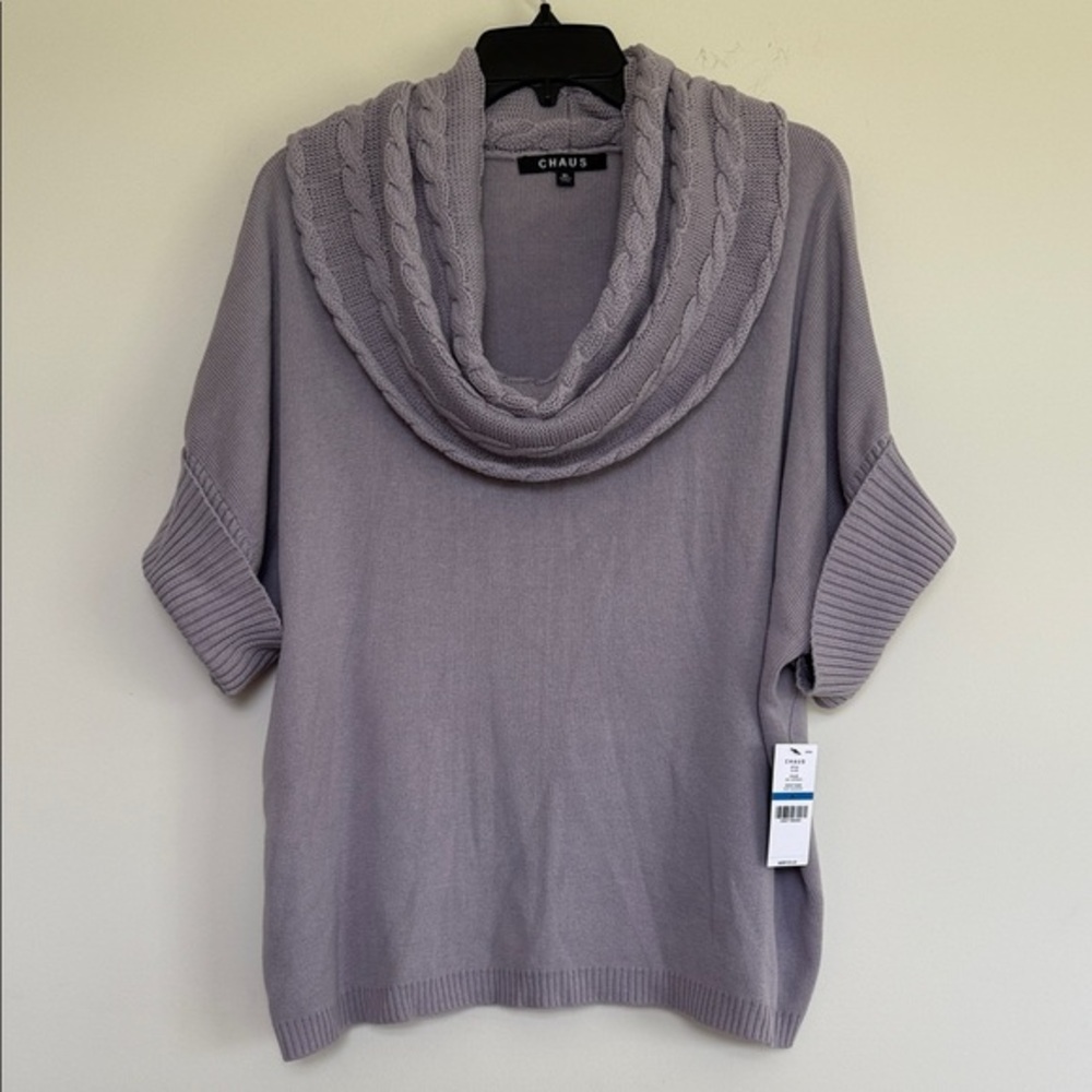 Chaus Women's Soft Gray Cowl Neck Sweater